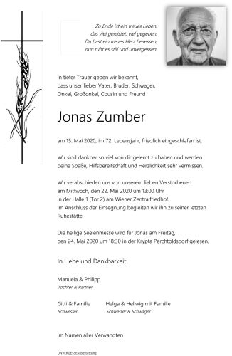 Bestattung Unvergessen Musterparte 01