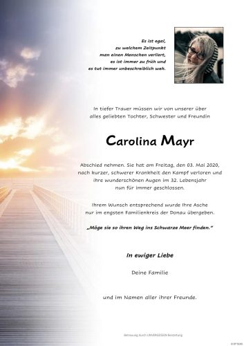 Bestattung Unvergessen Musterparte 06